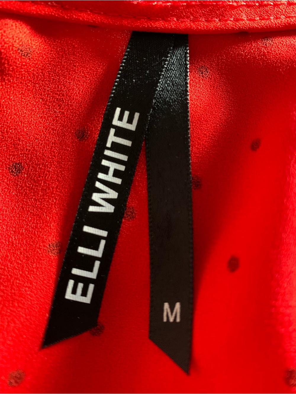 Red Women's Blouse - Classic Polka Dot Detail